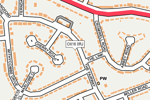 OX16 0RJ map - OS OpenMap – Local (Ordnance Survey)