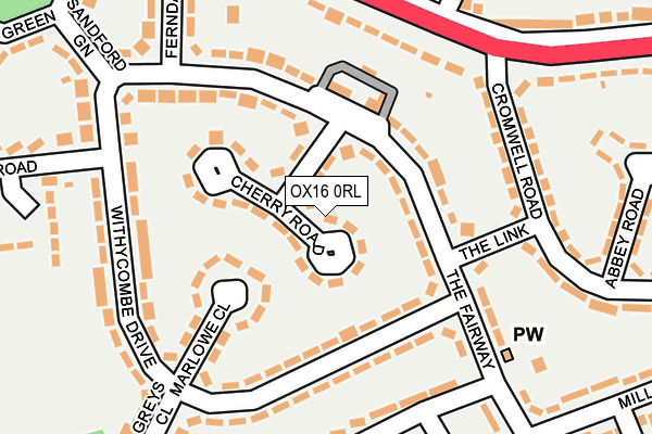 OX16 0RL map - OS OpenMap – Local (Ordnance Survey)