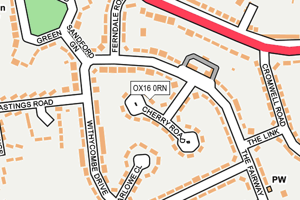 OX16 0RN map - OS OpenMap – Local (Ordnance Survey)