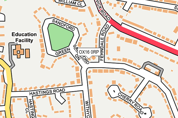 OX16 0RP map - OS OpenMap – Local (Ordnance Survey)