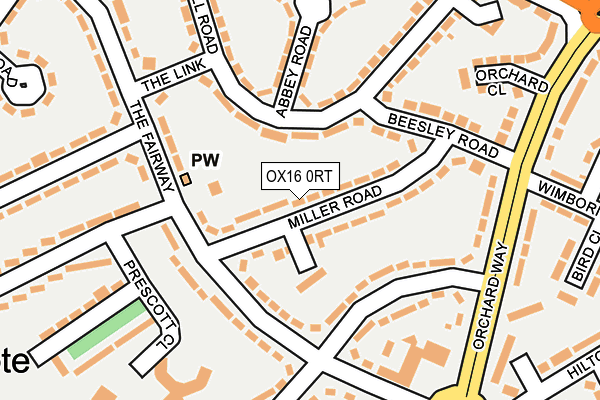 OX16 0RT map - OS OpenMap – Local (Ordnance Survey)