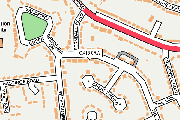 OX16 0RW map - OS OpenMap – Local (Ordnance Survey)