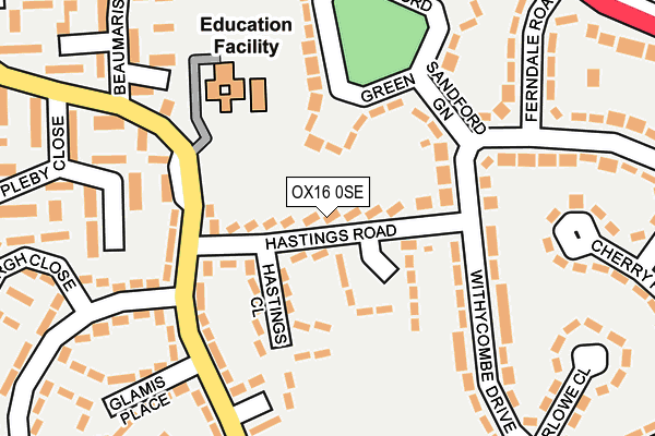 OX16 0SE map - OS OpenMap – Local (Ordnance Survey)