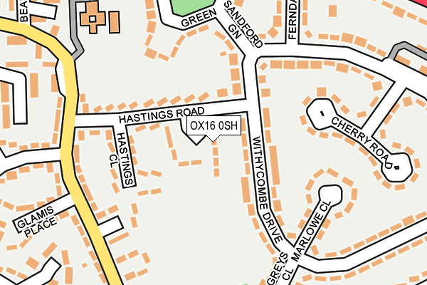 OX16 0SH map - OS OpenMap – Local (Ordnance Survey)