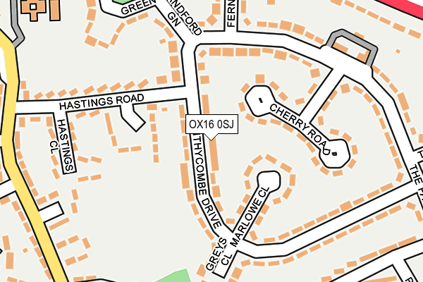 OX16 0SJ map - OS OpenMap – Local (Ordnance Survey)