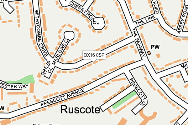 OX16 0SP map - OS OpenMap – Local (Ordnance Survey)