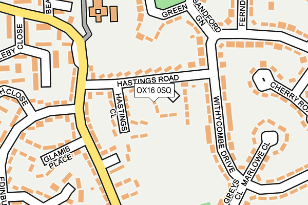 OX16 0SQ map - OS OpenMap – Local (Ordnance Survey)