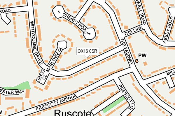 OX16 0SR map - OS OpenMap – Local (Ordnance Survey)