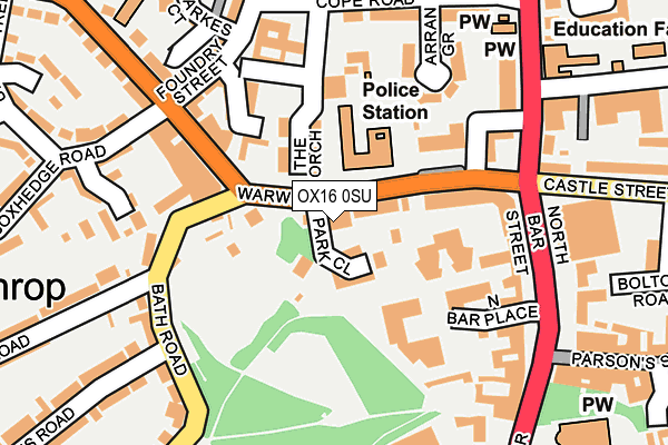 OX16 0SU map - OS OpenMap – Local (Ordnance Survey)