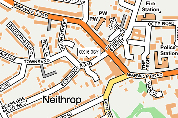 OX16 0SY map - OS OpenMap – Local (Ordnance Survey)