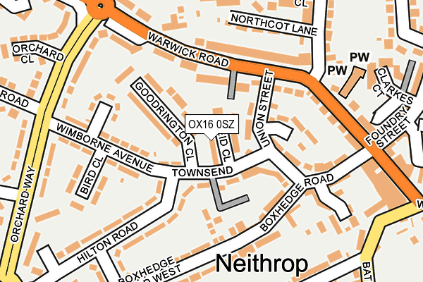 OX16 0SZ map - OS OpenMap – Local (Ordnance Survey)