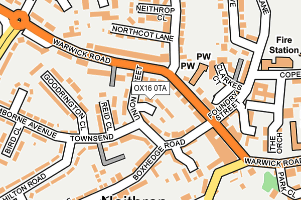 OX16 0TA map - OS OpenMap – Local (Ordnance Survey)