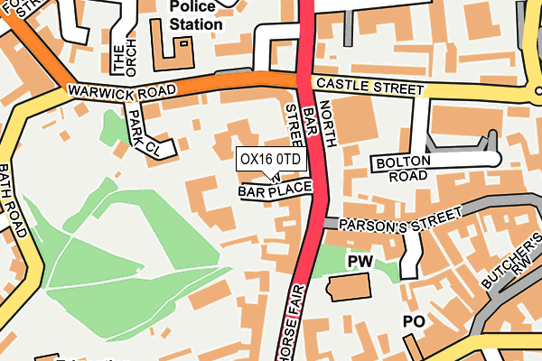 OX16 0TD map - OS OpenMap – Local (Ordnance Survey)