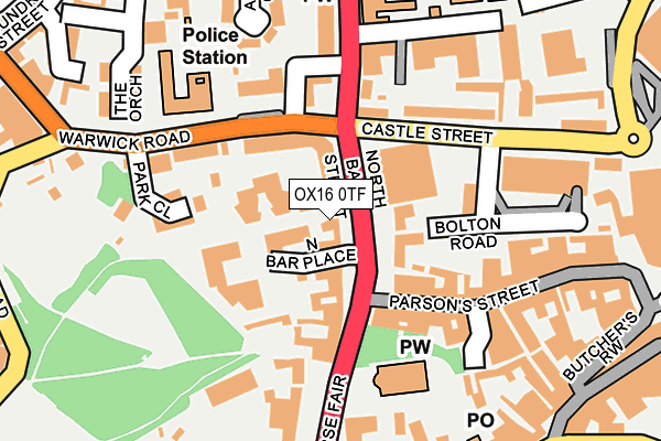 OX16 0TF map - OS OpenMap – Local (Ordnance Survey)