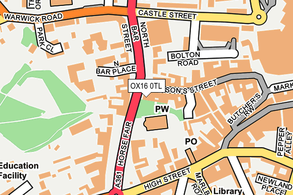 OX16 0TL map - OS OpenMap – Local (Ordnance Survey)