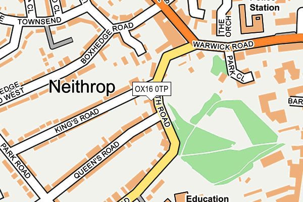 OX16 0TP map - OS OpenMap – Local (Ordnance Survey)