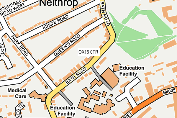 OX16 0TR map - OS OpenMap – Local (Ordnance Survey)