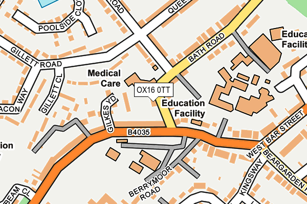OX16 0TT map - OS OpenMap – Local (Ordnance Survey)