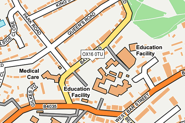 OX16 0TU map - OS OpenMap – Local (Ordnance Survey)