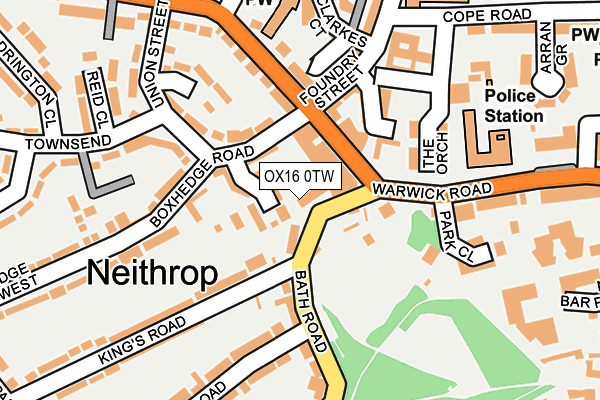 OX16 0TW map - OS OpenMap – Local (Ordnance Survey)