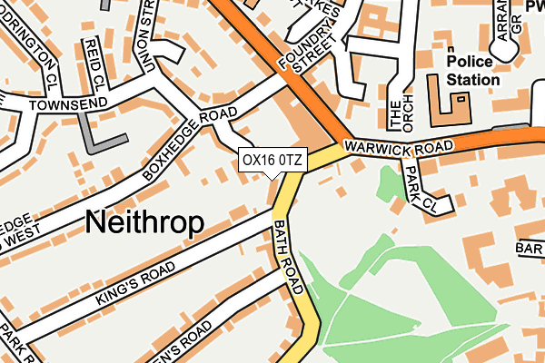 OX16 0TZ map - OS OpenMap – Local (Ordnance Survey)