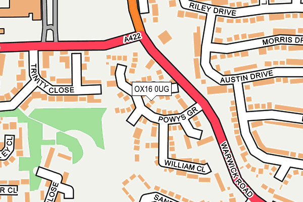 OX16 0UG map - OS OpenMap – Local (Ordnance Survey)