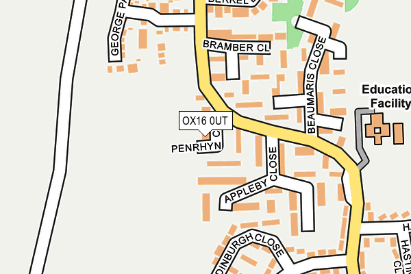 OX16 0UT map - OS OpenMap – Local (Ordnance Survey)