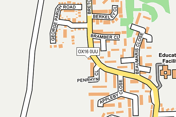 OX16 0UU map - OS OpenMap – Local (Ordnance Survey)