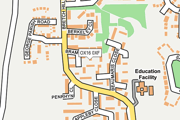 OX16 0XF map - OS OpenMap – Local (Ordnance Survey)