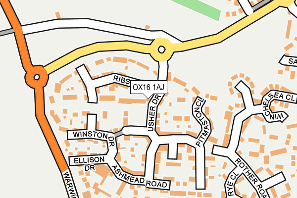 OX16 1AJ map - OS OpenMap – Local (Ordnance Survey)