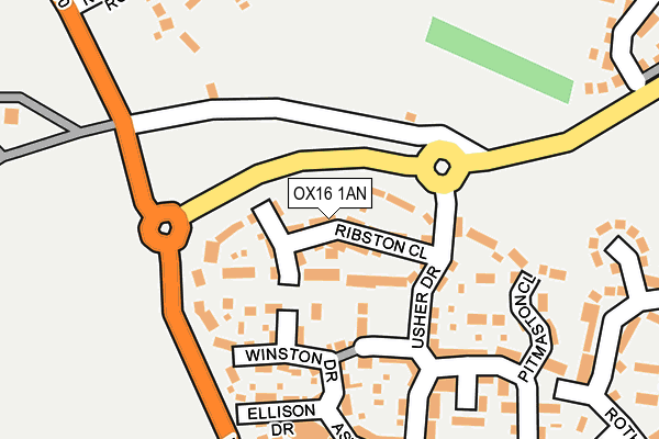 OX16 1AN map - OS OpenMap – Local (Ordnance Survey)