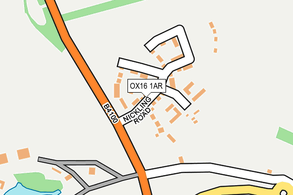 OX16 1AR map - OS OpenMap – Local (Ordnance Survey)