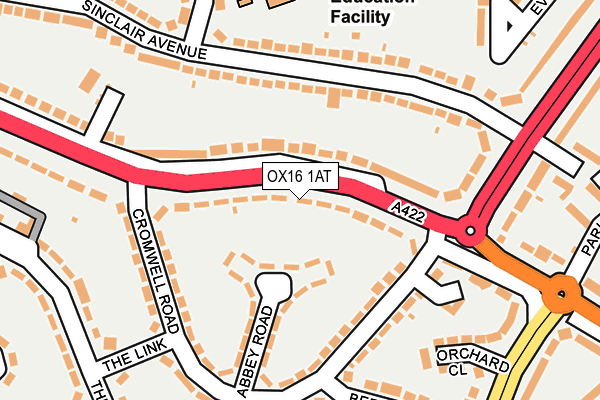 OX16 1AT map - OS OpenMap – Local (Ordnance Survey)