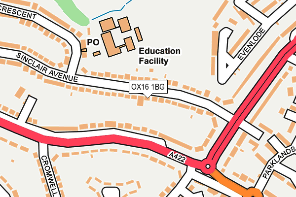OX16 1BG map - OS OpenMap – Local (Ordnance Survey)