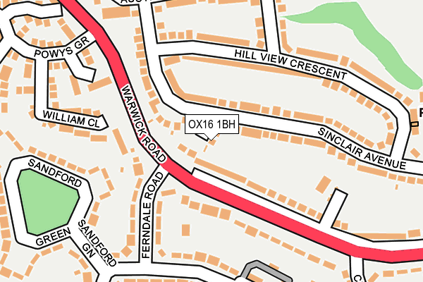 OX16 1BH map - OS OpenMap – Local (Ordnance Survey)