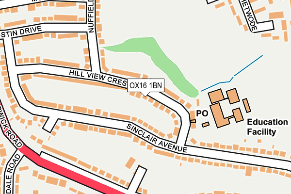 OX16 1BN map - OS OpenMap – Local (Ordnance Survey)