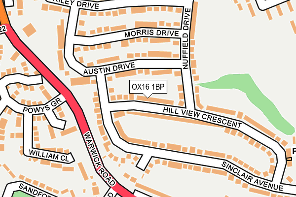 OX16 1BP map - OS OpenMap – Local (Ordnance Survey)