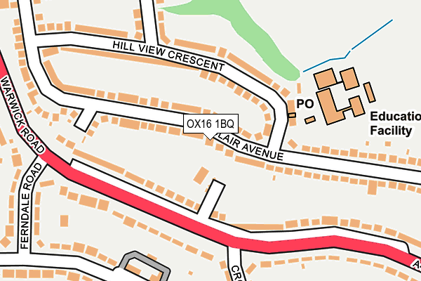 OX16 1BQ map - OS OpenMap – Local (Ordnance Survey)