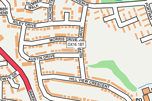 OX16 1BT map - OS OpenMap – Local (Ordnance Survey)