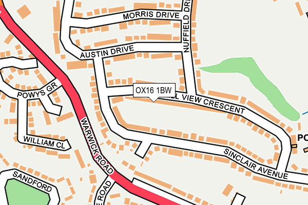 OX16 1BW map - OS OpenMap – Local (Ordnance Survey)