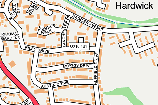 OX16 1BY map - OS OpenMap – Local (Ordnance Survey)