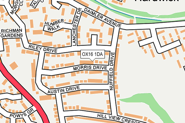 OX16 1DA map - OS OpenMap – Local (Ordnance Survey)