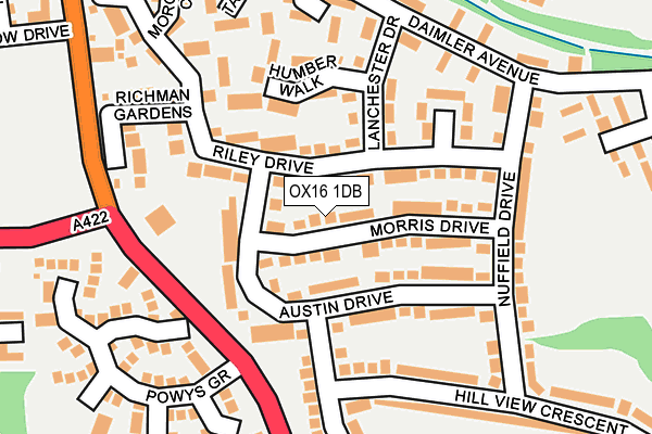 OX16 1DB map - OS OpenMap – Local (Ordnance Survey)