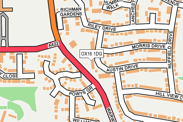 OX16 1DG map - OS OpenMap – Local (Ordnance Survey)