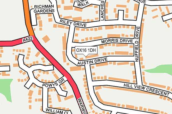 OX16 1DH map - OS OpenMap – Local (Ordnance Survey)