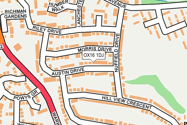 OX16 1DJ map - OS OpenMap – Local (Ordnance Survey)