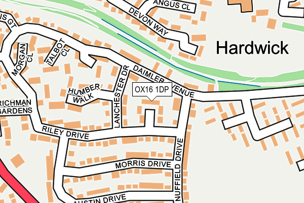 OX16 1DP map - OS OpenMap – Local (Ordnance Survey)