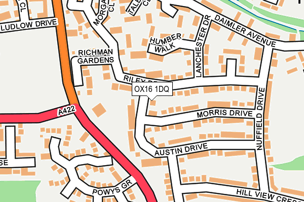 OX16 1DQ map - OS OpenMap – Local (Ordnance Survey)