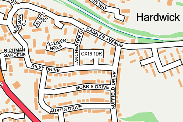 OX16 1DR map - OS OpenMap – Local (Ordnance Survey)