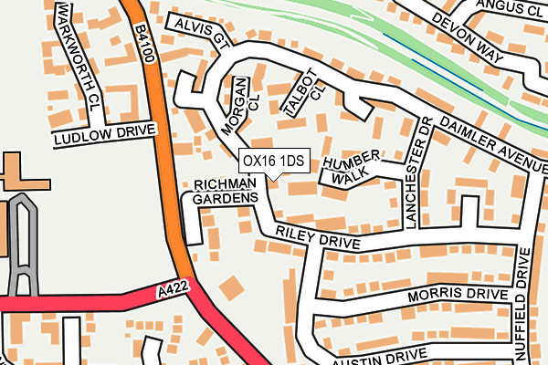 OX16 1DS map - OS OpenMap – Local (Ordnance Survey)